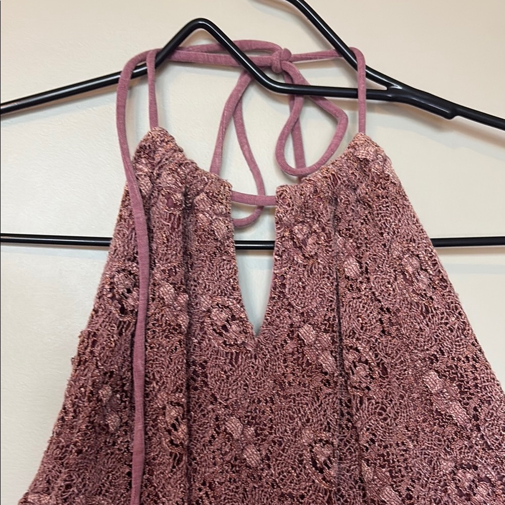 Crochet Halter Top Maxi Dress